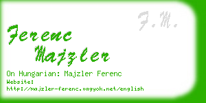 ferenc majzler business card